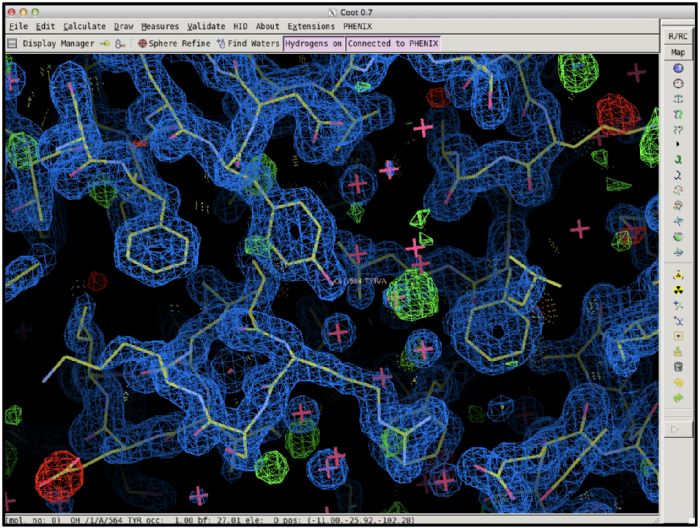 Electron density map